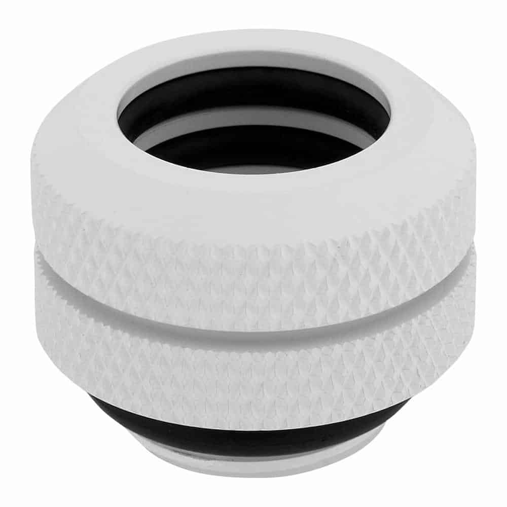 (image for) Corsair Hydro X XF White Brass 12mm G1/4" Hardline Compression Fittings - Four Pack